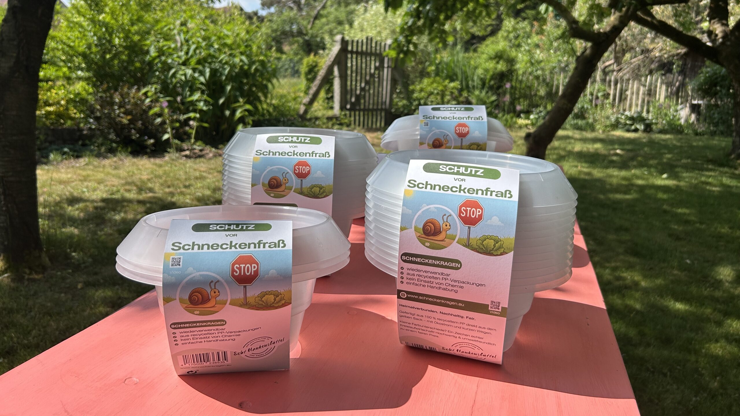 Schneckenkragen im 3er- oder 12er-Set, verpackt mit Banderole – effektiver Schneckenschutz für Garten und Hochbeet